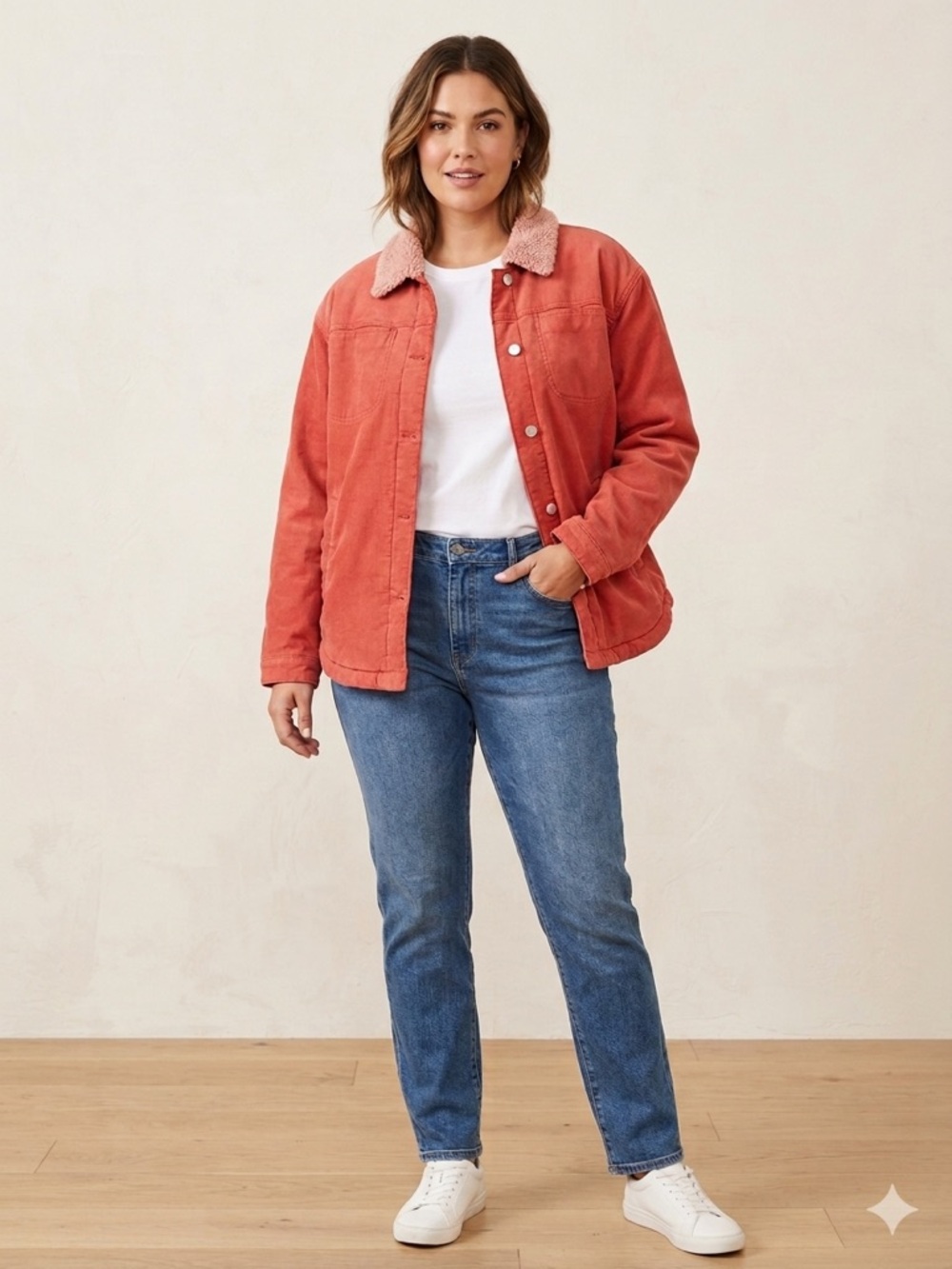 Pilcro by Anthropologie Orange Sherpa Shirt Jacket Small NWT Cozy Outerwear